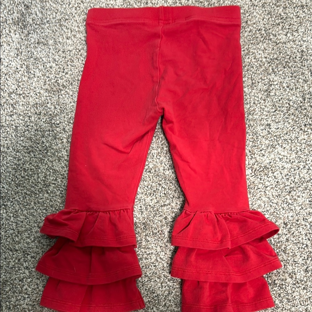 Matilda Jane Red Ruffle Leggings - Picture 3 of 3